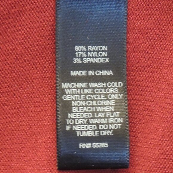 Express Ruched Long Sleeve Bodycon Midi Dress – Burgundy Red, Size M - Picture 6 of 6